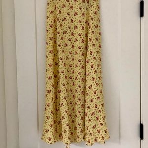 Reformation Zoe Midi Skirt Size 0 Yellow